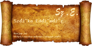 Szőke Edömér névjegykártya