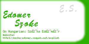 edomer szoke business card
